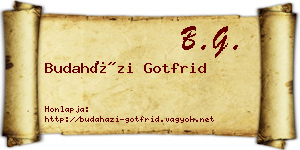 Budaházi Gotfrid névjegykártya